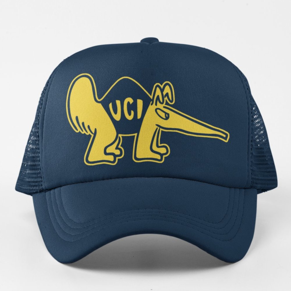 NEW UC Irvine Anteaters 1984 Retro Logo Foam Trucker Mesh Snapback Hat NAVY